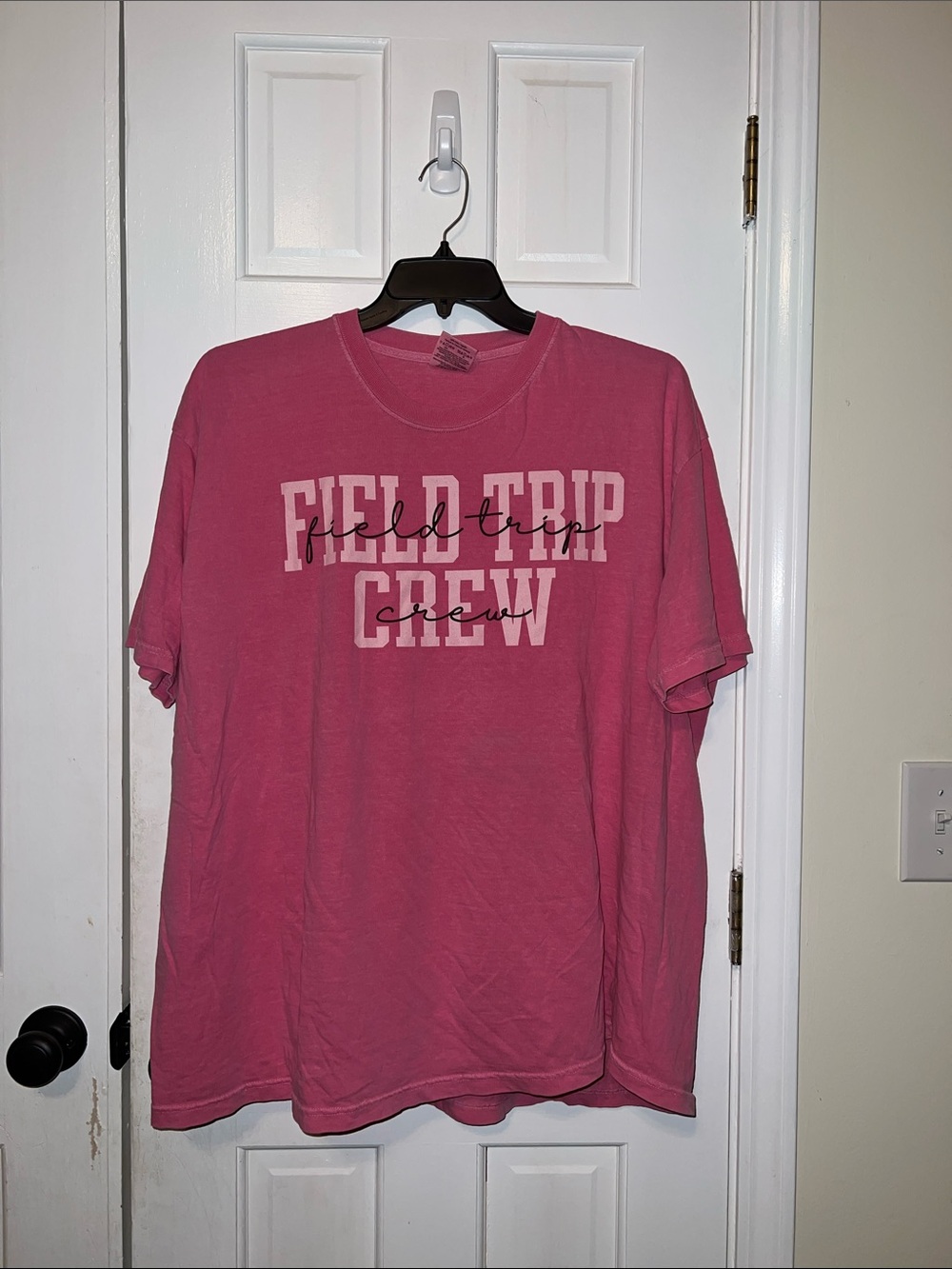 Comfort Colors Pink 'Field Trip Crew' Graphic Tee